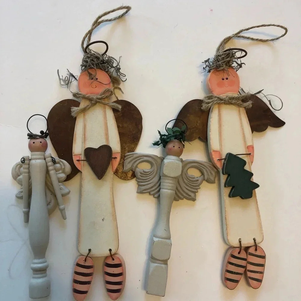 Angels family Christmas ornaments